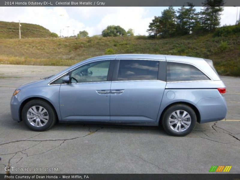 Celestial Blue Metallic / Gray 2014 Honda Odyssey EX-L