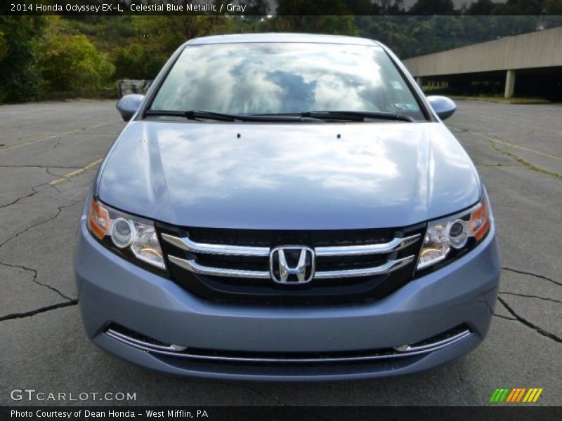 Celestial Blue Metallic / Gray 2014 Honda Odyssey EX-L