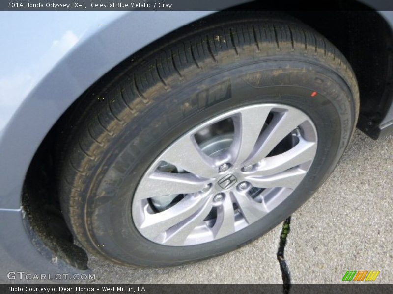 Celestial Blue Metallic / Gray 2014 Honda Odyssey EX-L