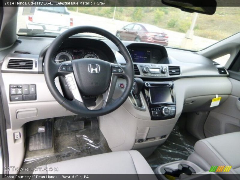 Celestial Blue Metallic / Gray 2014 Honda Odyssey EX-L