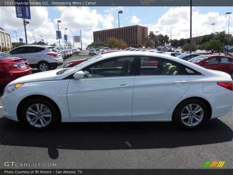 Shimmering White / Camel 2013 Hyundai Sonata GLS