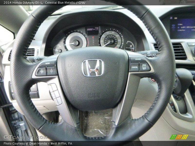 Celestial Blue Metallic / Gray 2014 Honda Odyssey EX-L