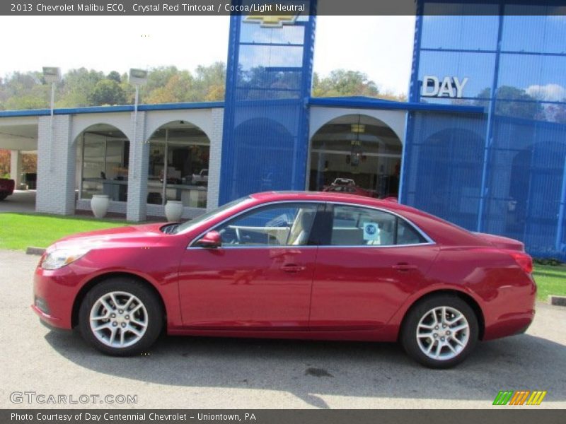 Crystal Red Tintcoat / Cocoa/Light Neutral 2013 Chevrolet Malibu ECO