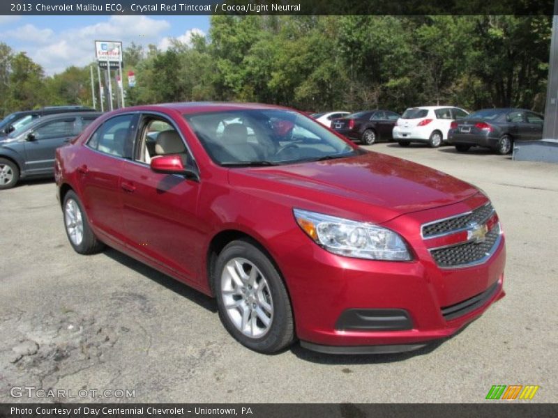 Crystal Red Tintcoat / Cocoa/Light Neutral 2013 Chevrolet Malibu ECO