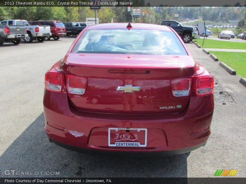 Crystal Red Tintcoat / Cocoa/Light Neutral 2013 Chevrolet Malibu ECO
