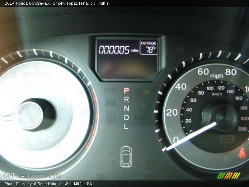 Smoky Topaz Metallic / Truffle 2014 Honda Odyssey EX