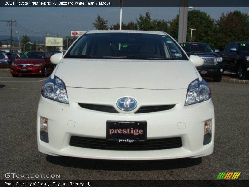Blizzard White Pearl / Bisque 2011 Toyota Prius Hybrid V