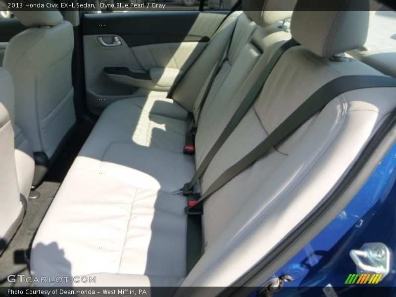 Dyno Blue Pearl / Gray 2013 Honda Civic EX-L Sedan