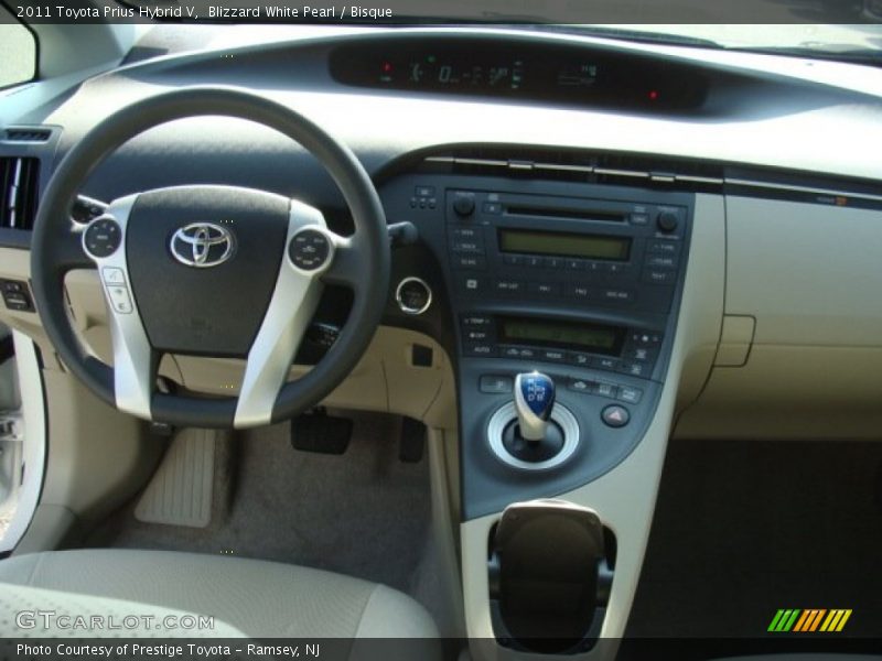 Blizzard White Pearl / Bisque 2011 Toyota Prius Hybrid V