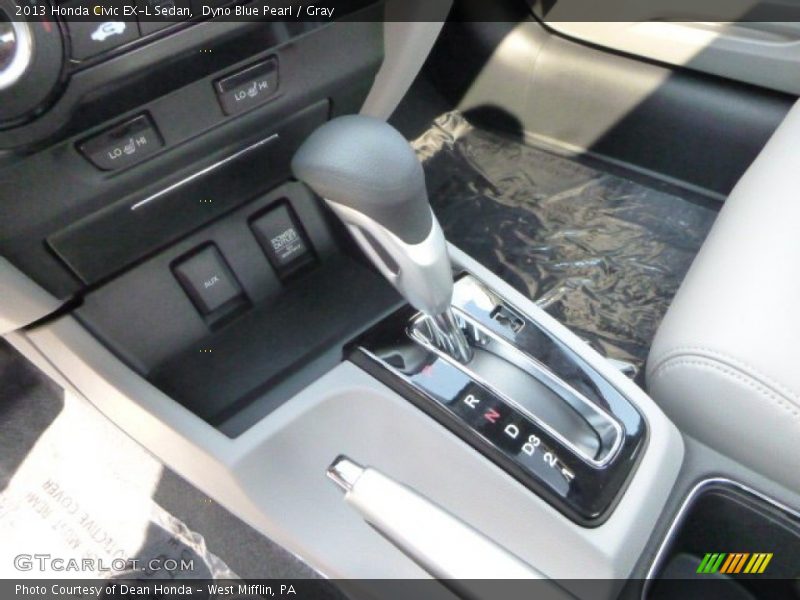Dyno Blue Pearl / Gray 2013 Honda Civic EX-L Sedan