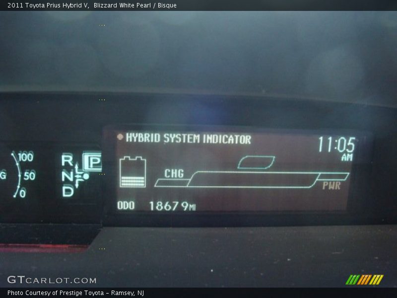 Blizzard White Pearl / Bisque 2011 Toyota Prius Hybrid V