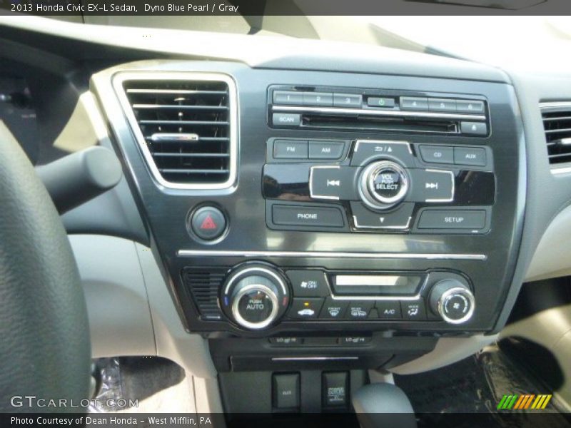 Dyno Blue Pearl / Gray 2013 Honda Civic EX-L Sedan