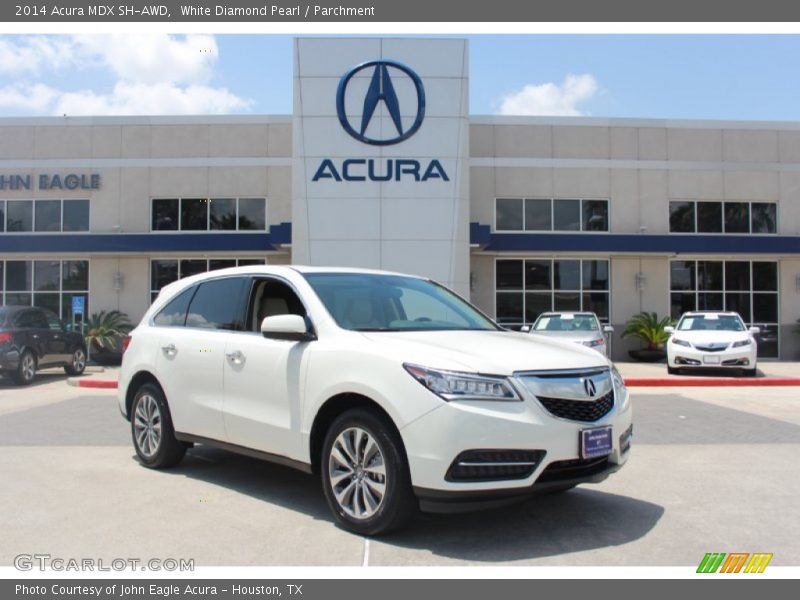 White Diamond Pearl / Parchment 2014 Acura MDX SH-AWD