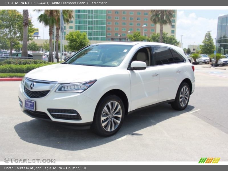 White Diamond Pearl / Parchment 2014 Acura MDX SH-AWD