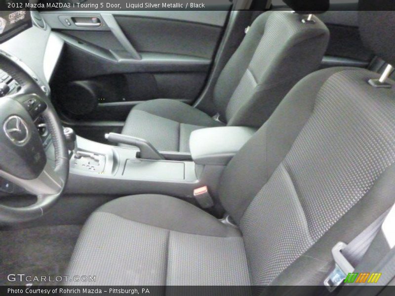Liquid Silver Metallic / Black 2012 Mazda MAZDA3 i Touring 5 Door