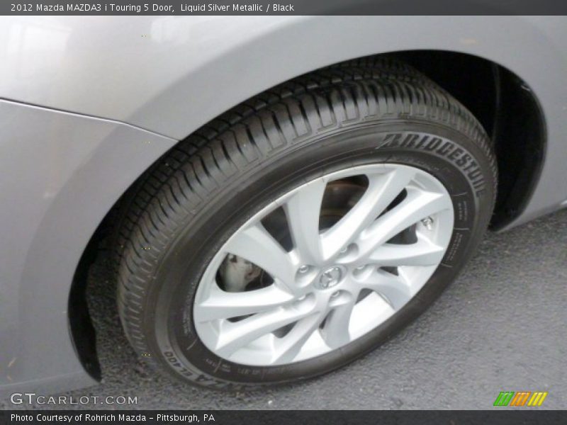 Liquid Silver Metallic / Black 2012 Mazda MAZDA3 i Touring 5 Door