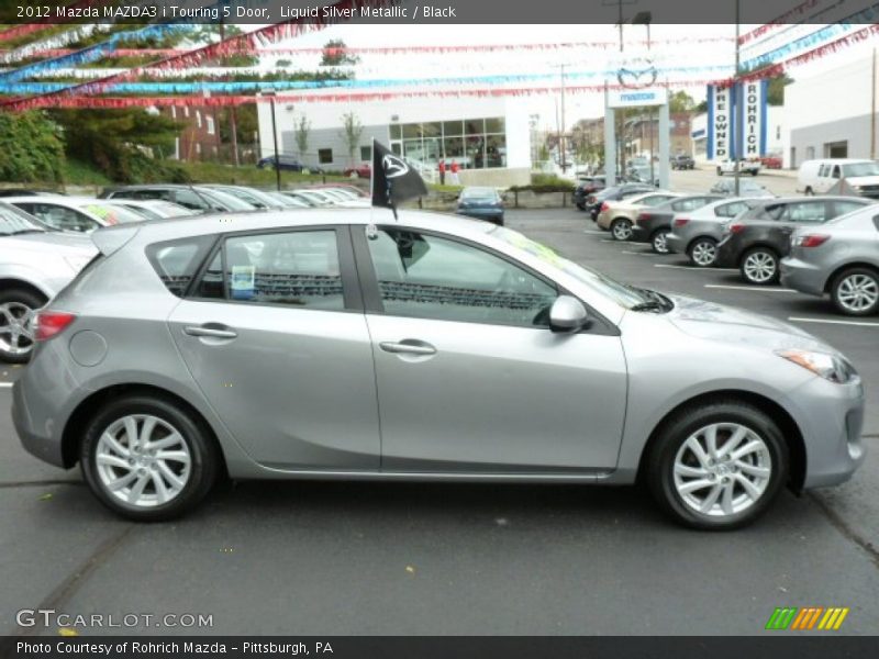 Liquid Silver Metallic / Black 2012 Mazda MAZDA3 i Touring 5 Door