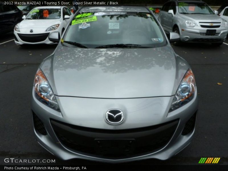 Liquid Silver Metallic / Black 2012 Mazda MAZDA3 i Touring 5 Door
