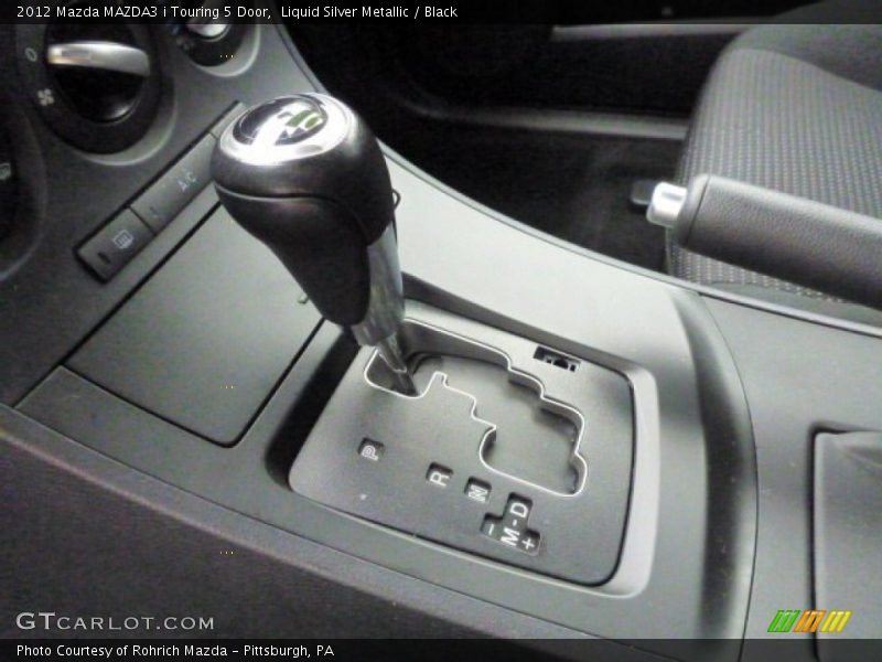 Liquid Silver Metallic / Black 2012 Mazda MAZDA3 i Touring 5 Door