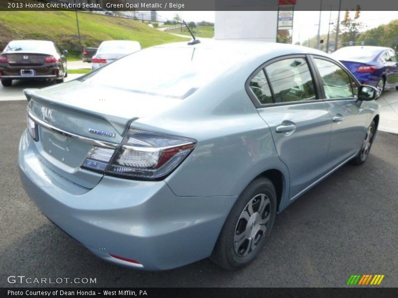 Green Opal Metallic / Beige 2013 Honda Civic Hybrid Sedan