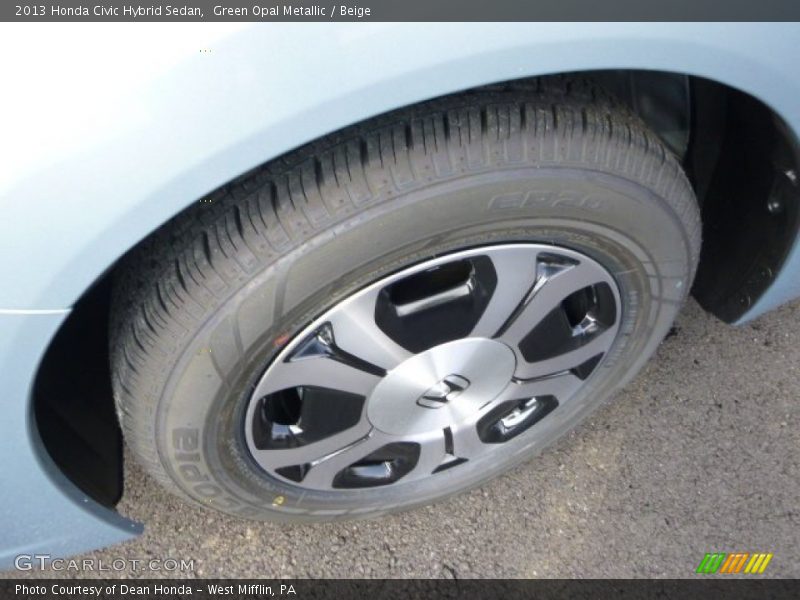Green Opal Metallic / Beige 2013 Honda Civic Hybrid Sedan