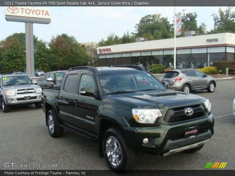 Spruce Green Mica / Graphite 2012 Toyota Tacoma V6 TRD Sport Double Cab 4x4