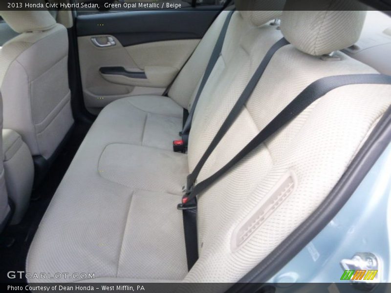 Green Opal Metallic / Beige 2013 Honda Civic Hybrid Sedan