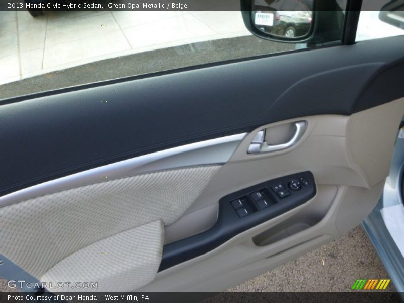 Green Opal Metallic / Beige 2013 Honda Civic Hybrid Sedan