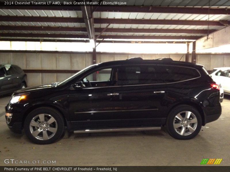 Black Granite Metallic / Ebony/Mojave 2014 Chevrolet Traverse LT AWD