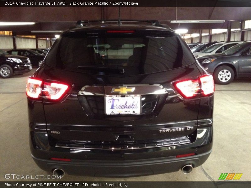 Black Granite Metallic / Ebony/Mojave 2014 Chevrolet Traverse LT AWD