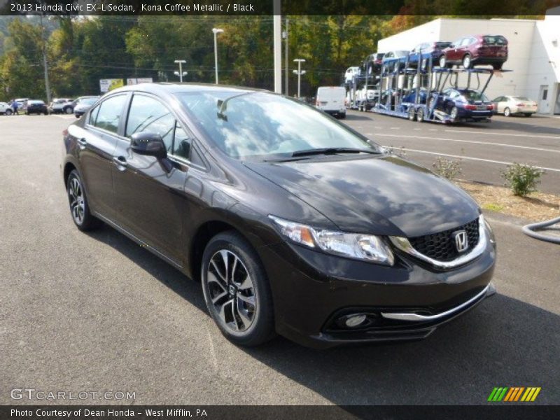 Kona Coffee Metallic / Black 2013 Honda Civic EX-L Sedan