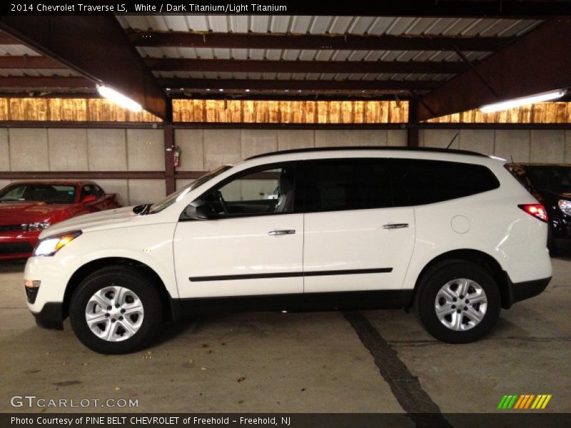 White / Dark Titanium/Light Titanium 2014 Chevrolet Traverse LS