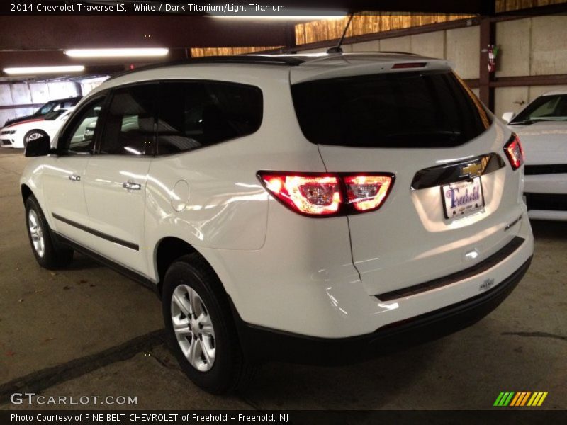 White / Dark Titanium/Light Titanium 2014 Chevrolet Traverse LS