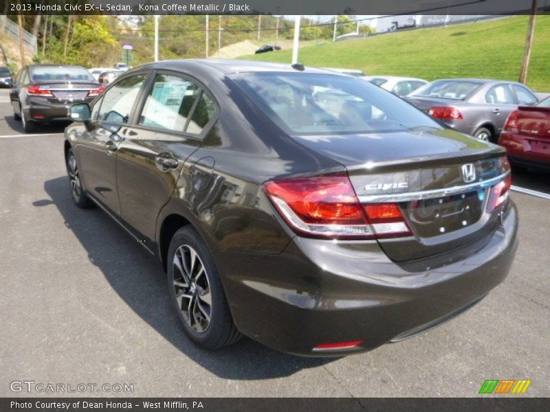 Kona Coffee Metallic / Black 2013 Honda Civic EX-L Sedan