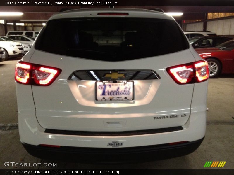 White / Dark Titanium/Light Titanium 2014 Chevrolet Traverse LS