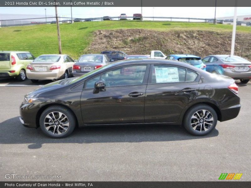 Kona Coffee Metallic / Black 2013 Honda Civic EX-L Sedan