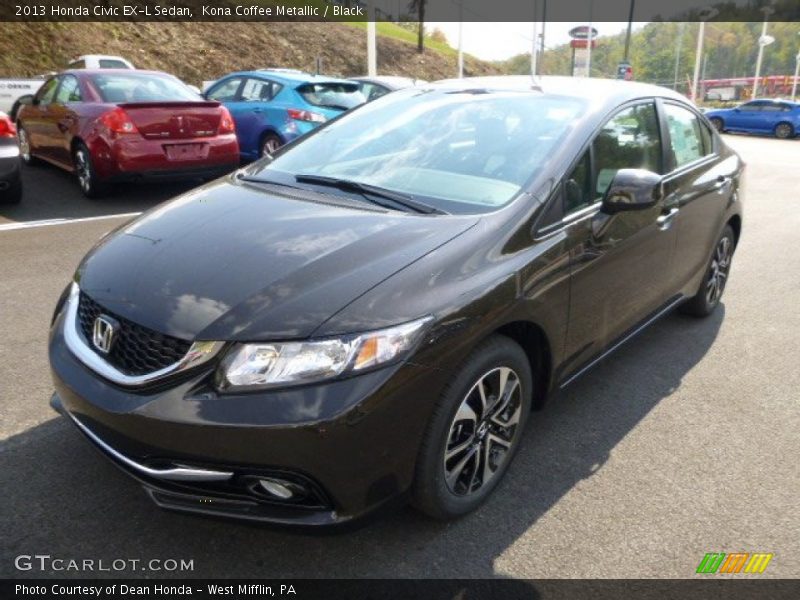 Kona Coffee Metallic / Black 2013 Honda Civic EX-L Sedan