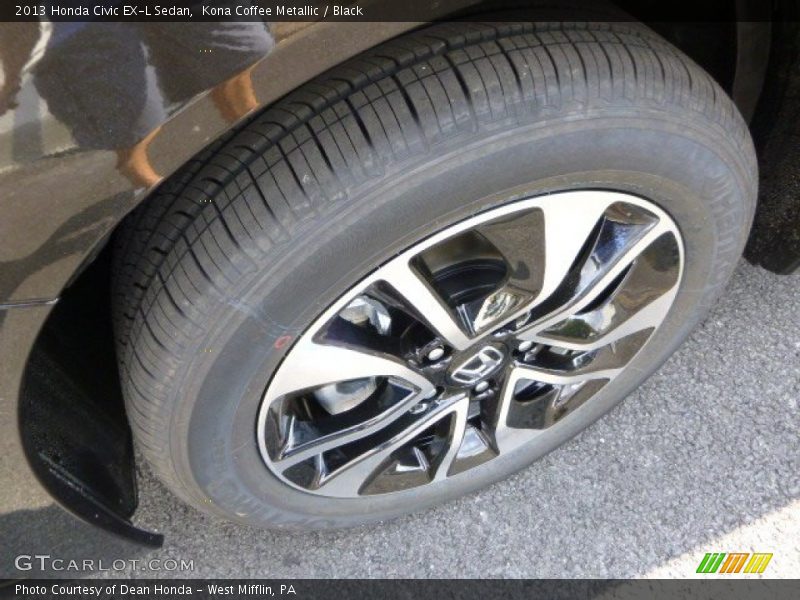 Kona Coffee Metallic / Black 2013 Honda Civic EX-L Sedan