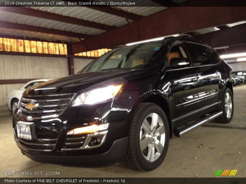 Black Granite Metallic / Ebony/Mojave 2014 Chevrolet Traverse LT AWD