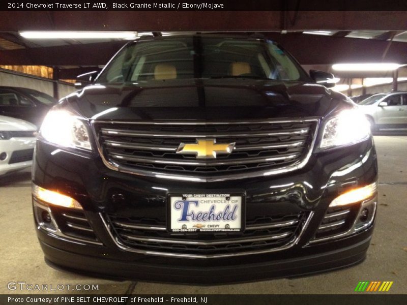Black Granite Metallic / Ebony/Mojave 2014 Chevrolet Traverse LT AWD