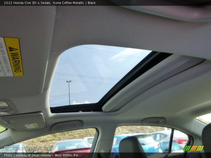 Kona Coffee Metallic / Black 2013 Honda Civic EX-L Sedan