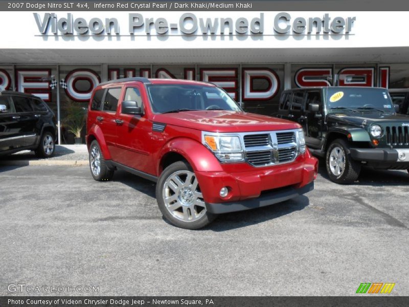 Inferno Red Crystal Pearl / Dark Khaki/Medium Khaki 2007 Dodge Nitro SLT 4x4
