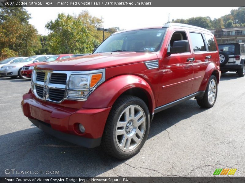 Inferno Red Crystal Pearl / Dark Khaki/Medium Khaki 2007 Dodge Nitro SLT 4x4