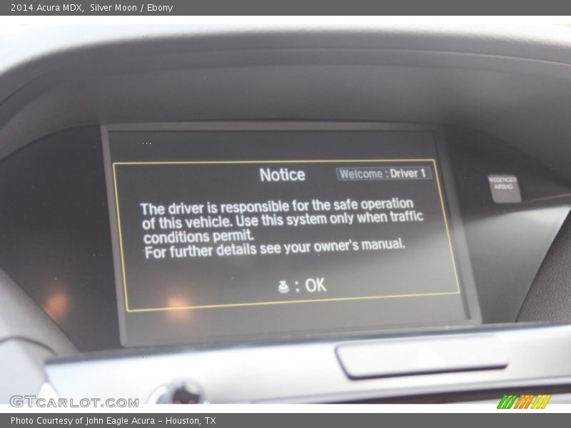 Silver Moon / Ebony 2014 Acura MDX