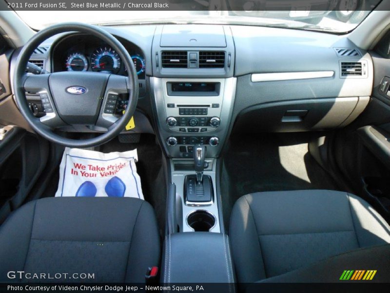 Steel Blue Metallic / Charcoal Black 2011 Ford Fusion SE