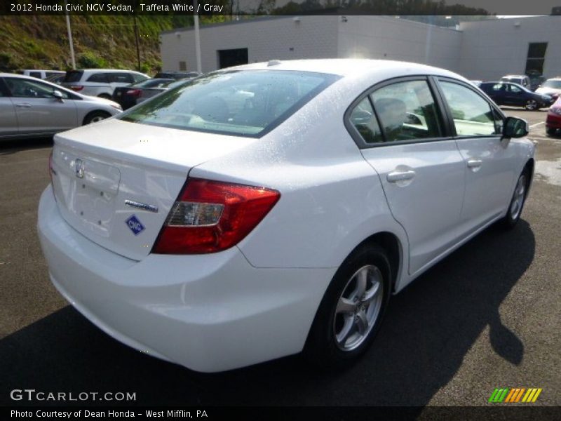 Taffeta White / Gray 2012 Honda Civic NGV Sedan