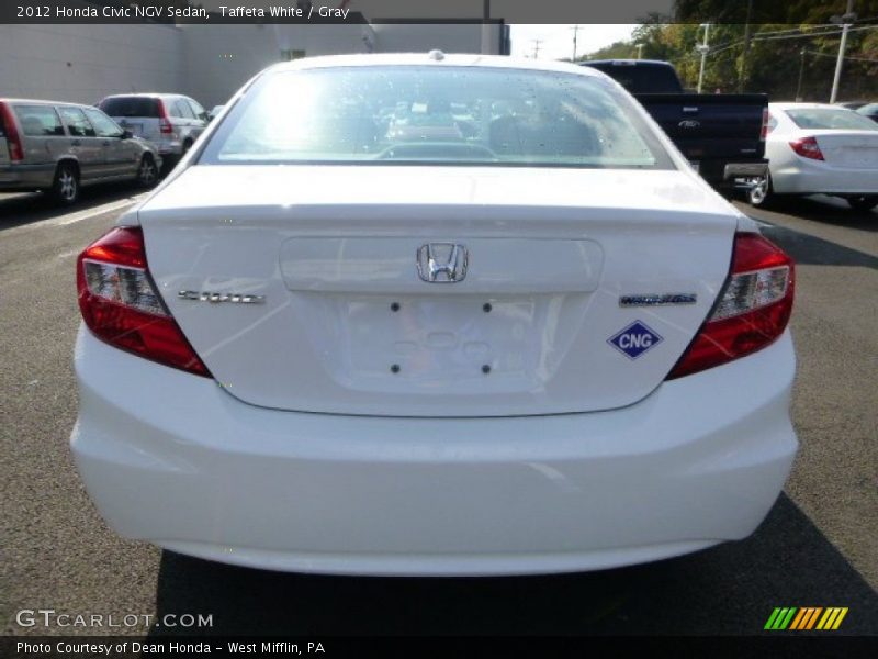 Taffeta White / Gray 2012 Honda Civic NGV Sedan