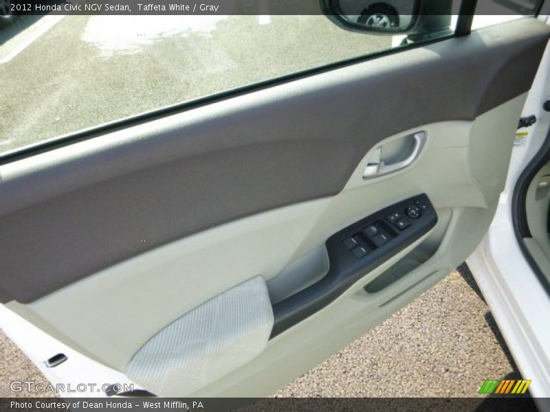 Taffeta White / Gray 2012 Honda Civic NGV Sedan