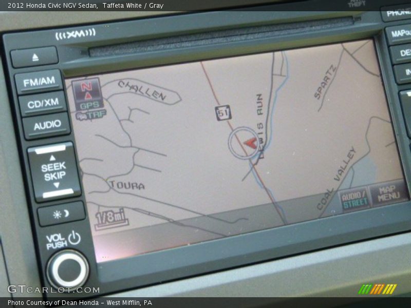 Taffeta White / Gray 2012 Honda Civic NGV Sedan