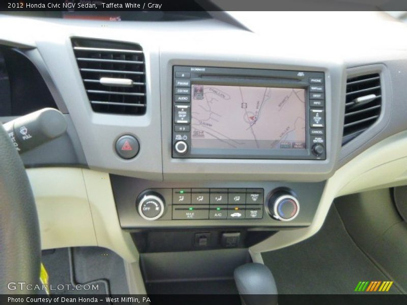 Taffeta White / Gray 2012 Honda Civic NGV Sedan